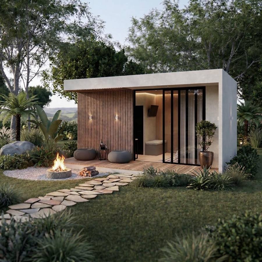 Bangalô 24m² com Laje Seca - fachada externa