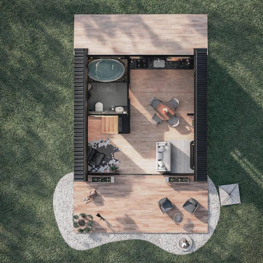Cabana 50m² - 1 Quarto - foto 3